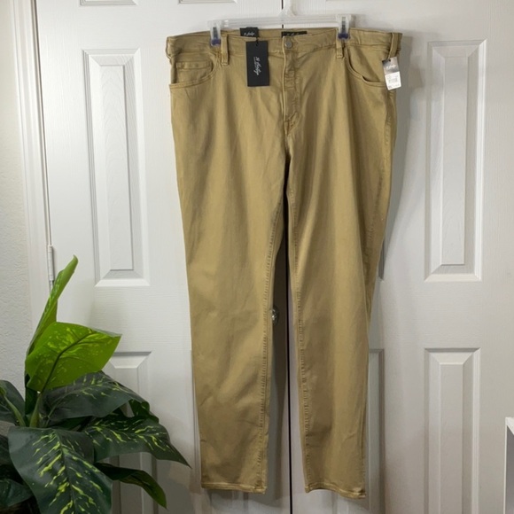 34 Heritage - Charisma Relaxed Straight Pants In Khaki Twill Size 46x34 - Picture 3 of 16